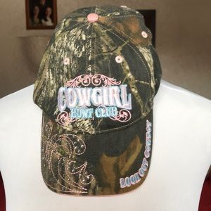 Camo cowgirl ball cap